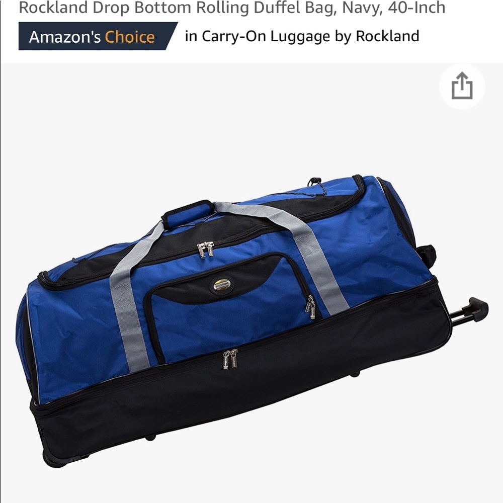 Large blue luggage